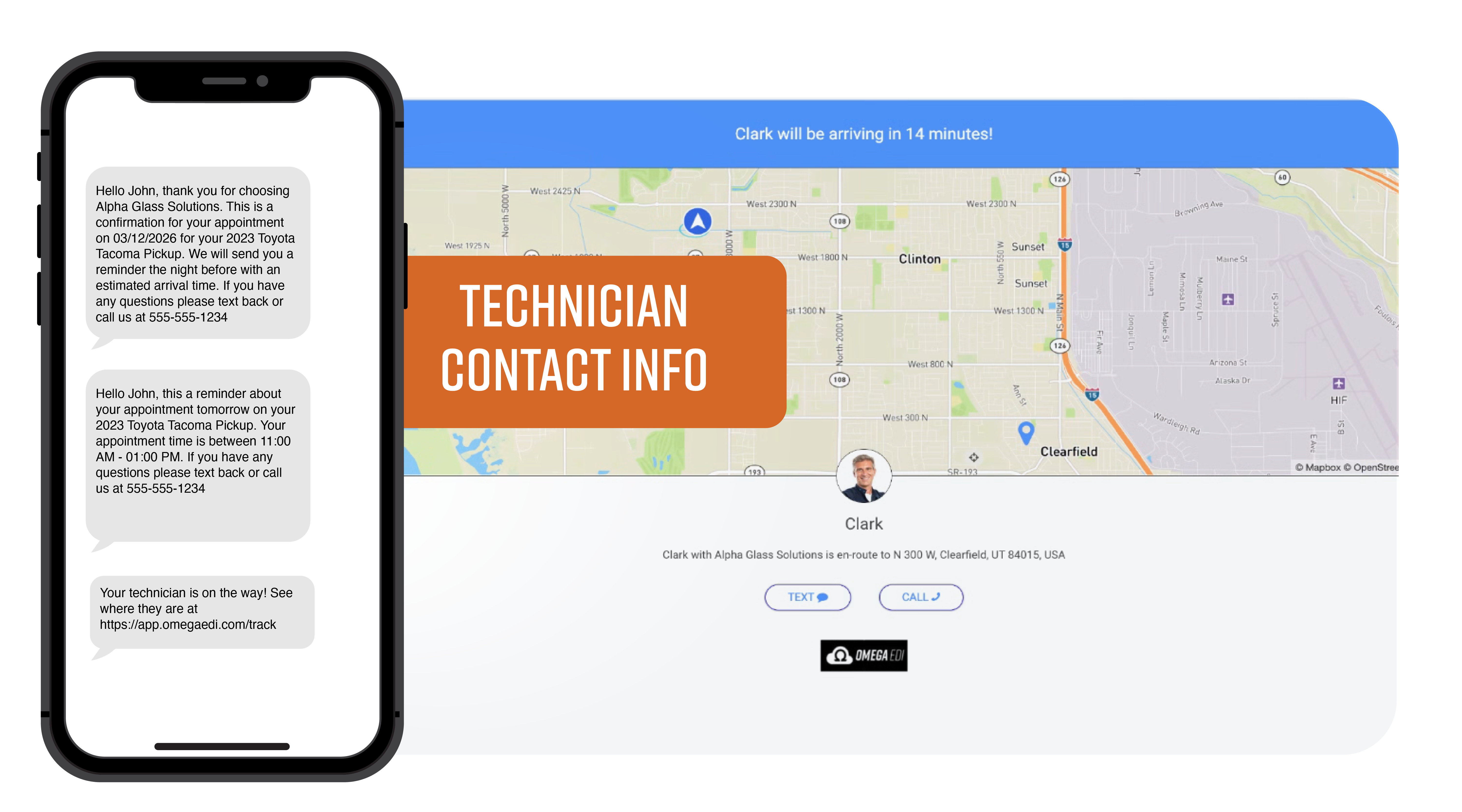 Technician Identification and Arrival Details